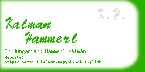 kalman hammerl business card